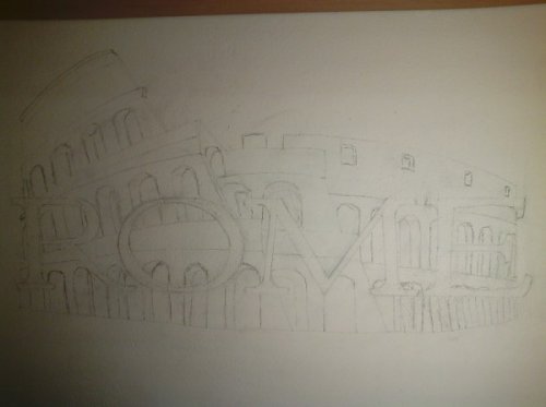 Disegno murale Colosseo