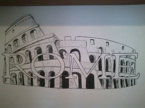 Disegno murale Colosseo