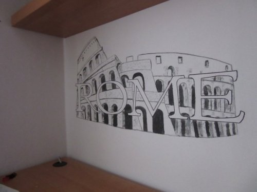Disegno murale Colosseo