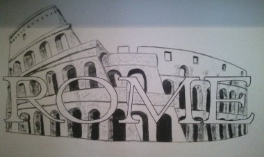 Disegno murale Colosseo